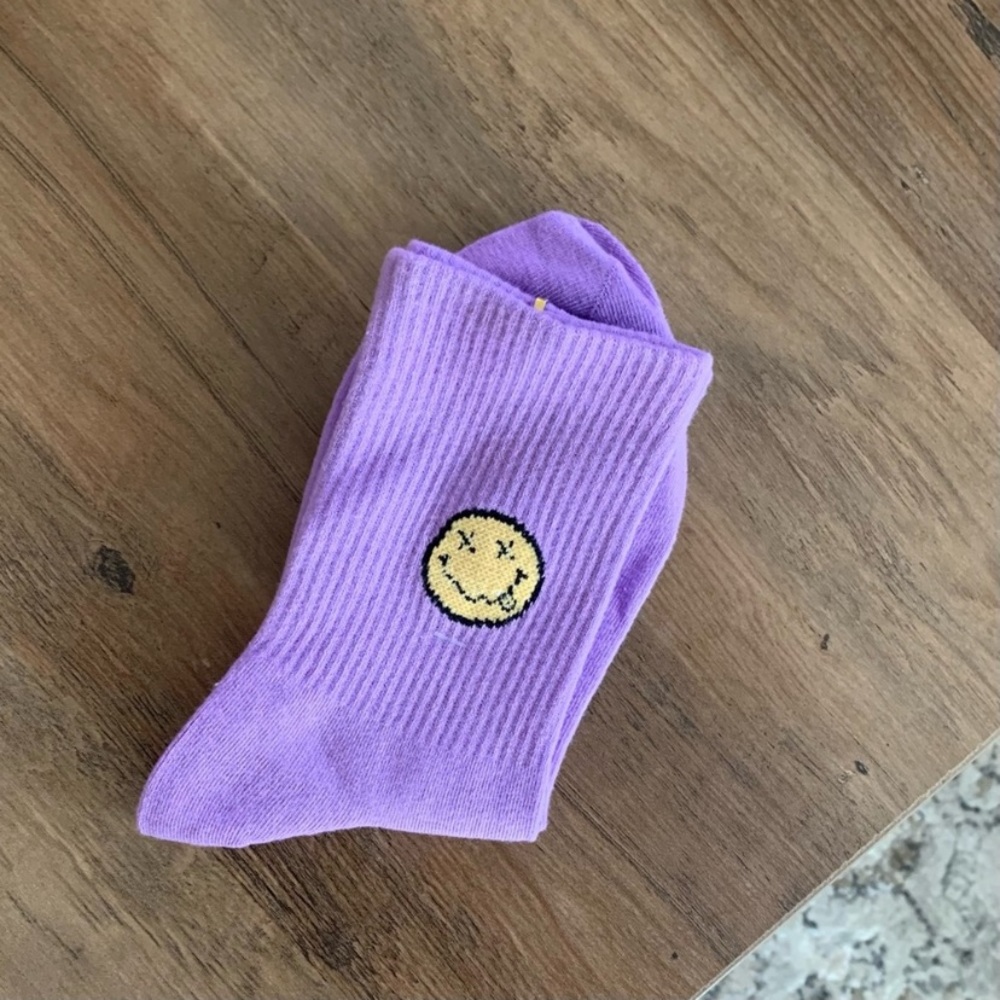 Purple Smiley Face Women's Socks